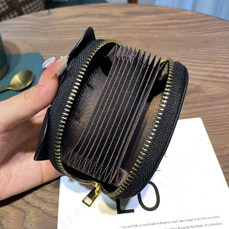 Creative PU Leather  Purse for Women Baby Elephant Card Holder Bag Pendant Ideal for Birthday Gift