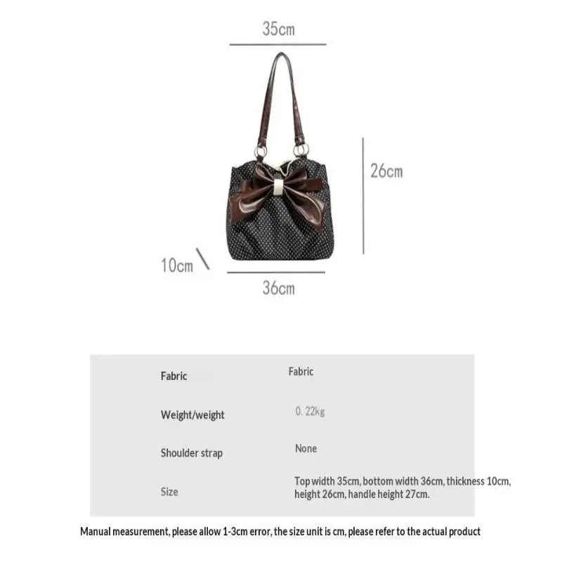 Vintage Polka Dot Bow Shoulder Bag