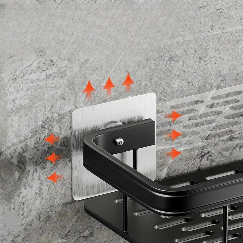 No-Drill Wall-Mounted Corner Shower Organizer