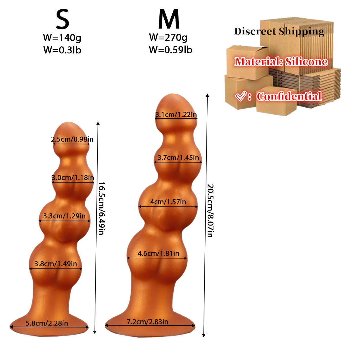 4-Ball Silicone Anal Bead & Plug