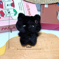 Plush Black & Pink Cat Bag Charm Keychain