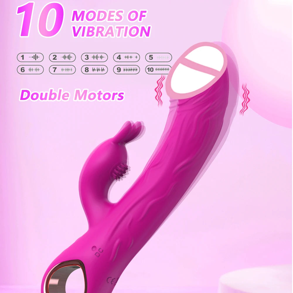 3-in-1 Rechargeable Quiet Rabbit Vibrator