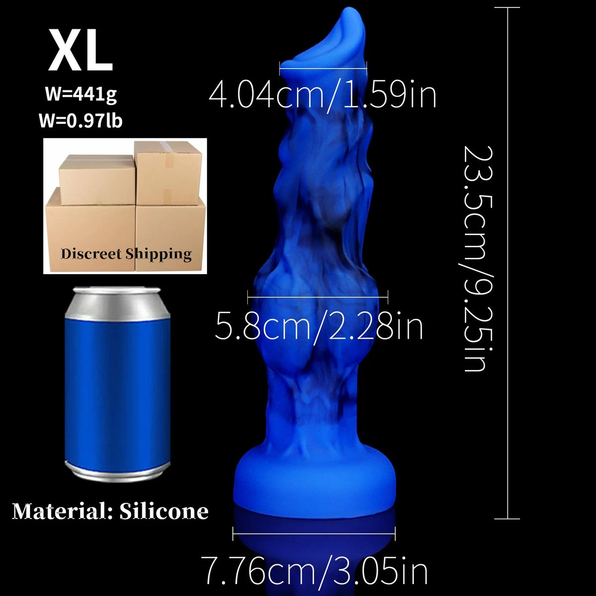 Large Knotted Animal-Style Dildo & Plug