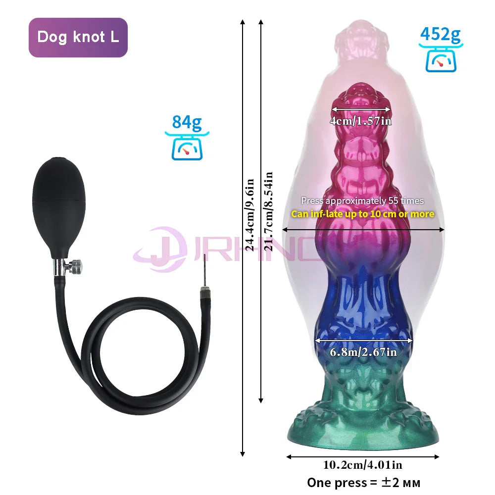 Inflatable Knotted Anal Plug – Up to 11 cm
