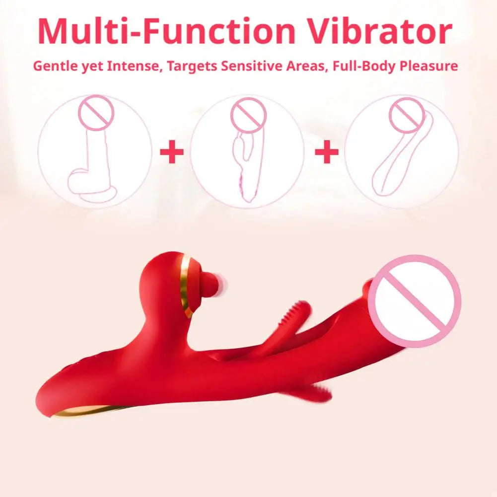 3-in-1 Rabbit Ear Suction Vibrator