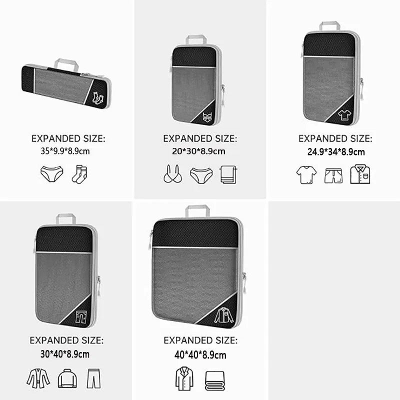 5-Piece Mesh Travel Packing Cube Set