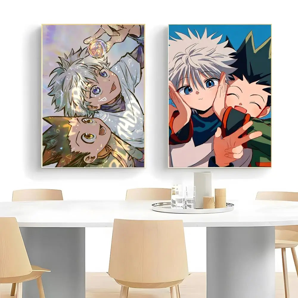 Animation H-Hunter x Hunter Poster  Self-adhesive Art Waterproof Paper Sticker Coffee House Bar Room Wall Decor
