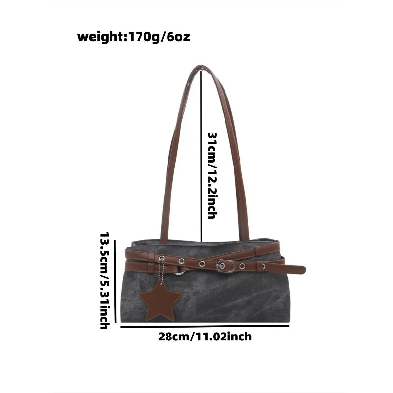 Vintage Tie-Dye Baguette Shoulder Bag