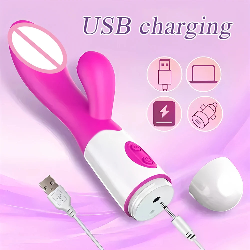 Dual-Vibration Rabbit Vibrator