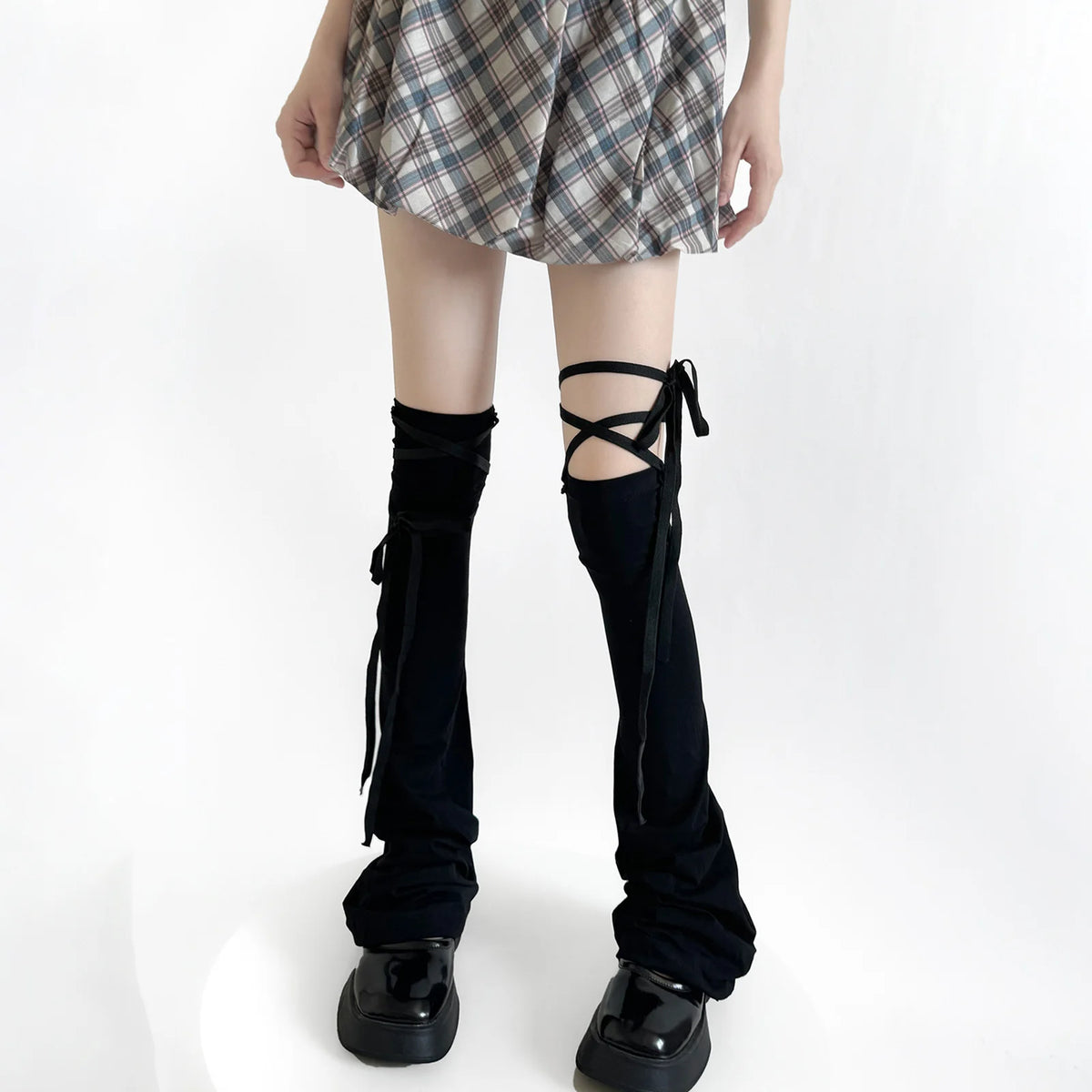 Tie-Up Over-Knee Y2K Leg Warmers