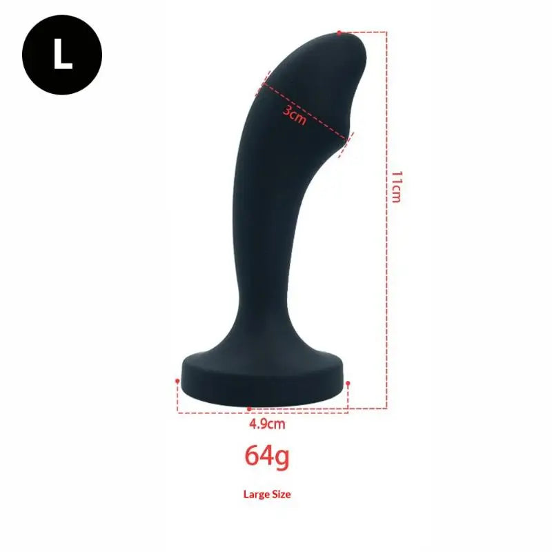 Silicone Anal Plug with Crystal Gem Base