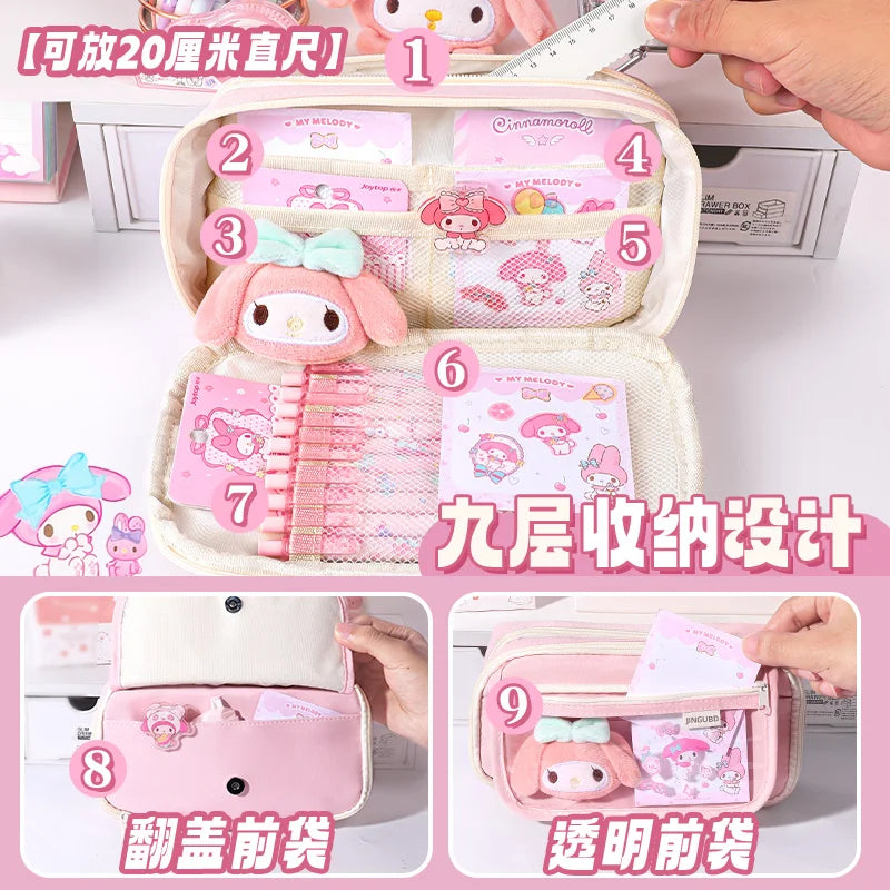 Kawaii Waterproof Large-Capacity Pencil Case DIY Set