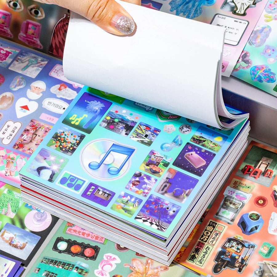 20-Sheet Showa-Style Die-Cut Sticker Book