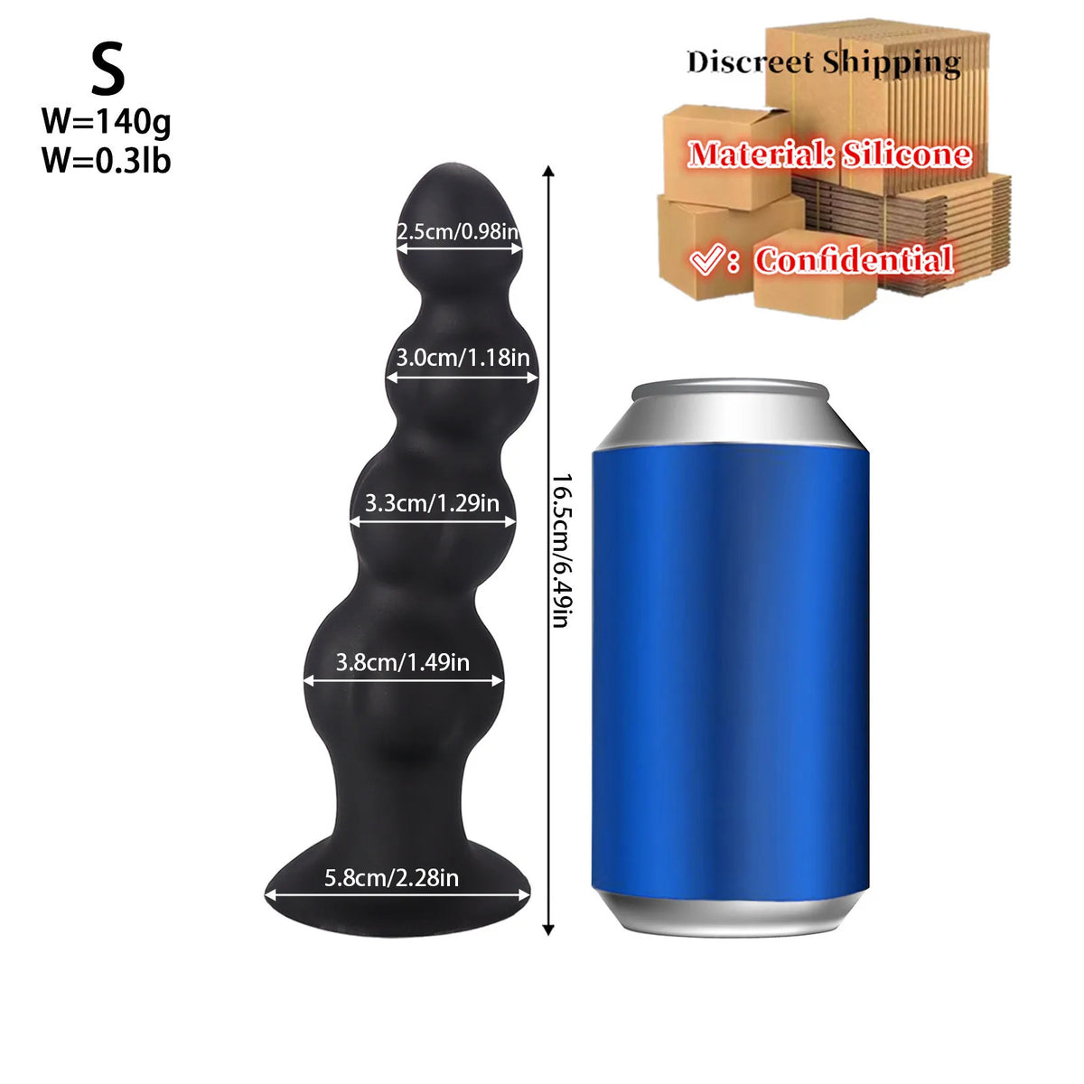 4-Ball Silicone Anal Bead & Plug