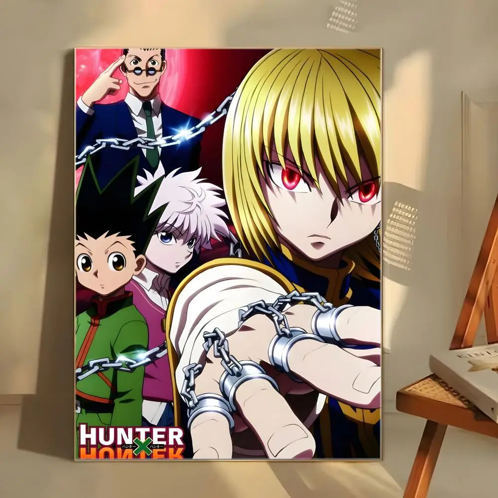 Animation H-Hunter x Hunter Poster  Self-adhesive Art Waterproof Paper Sticker Coffee House Bar Room Wall Decor