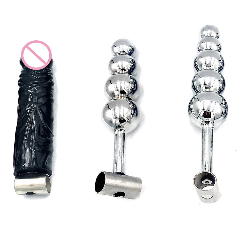 Detachable Chastity Belt Anal & Vaginal Plug Accessory