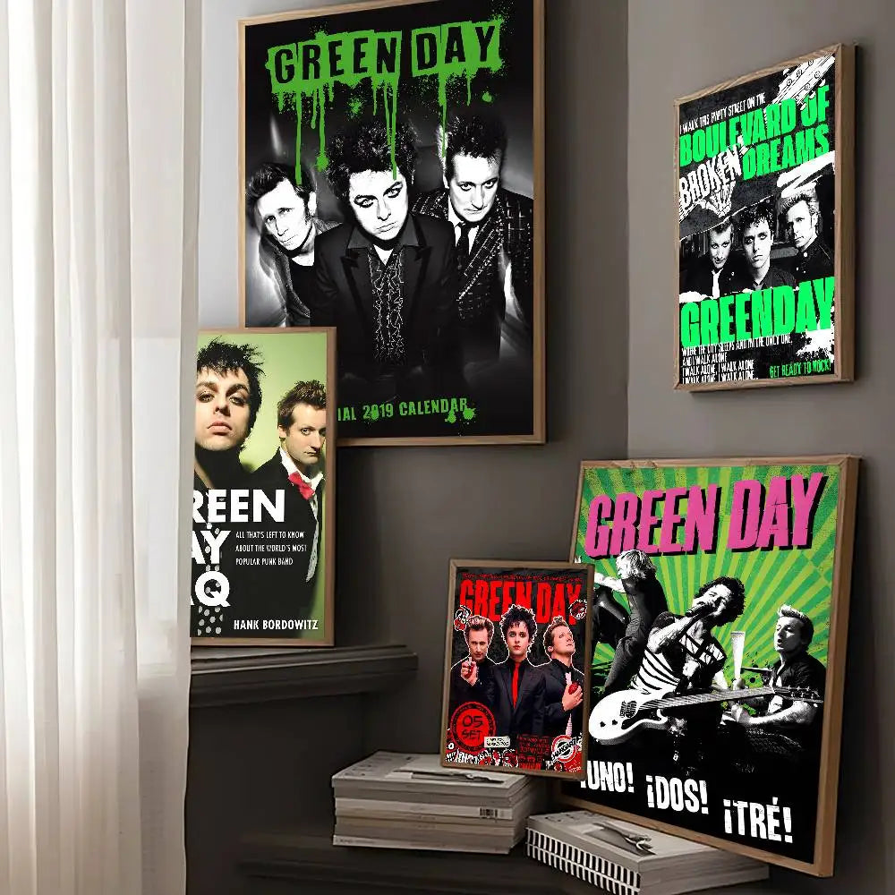Green Day Rock Band Wall Art Poster