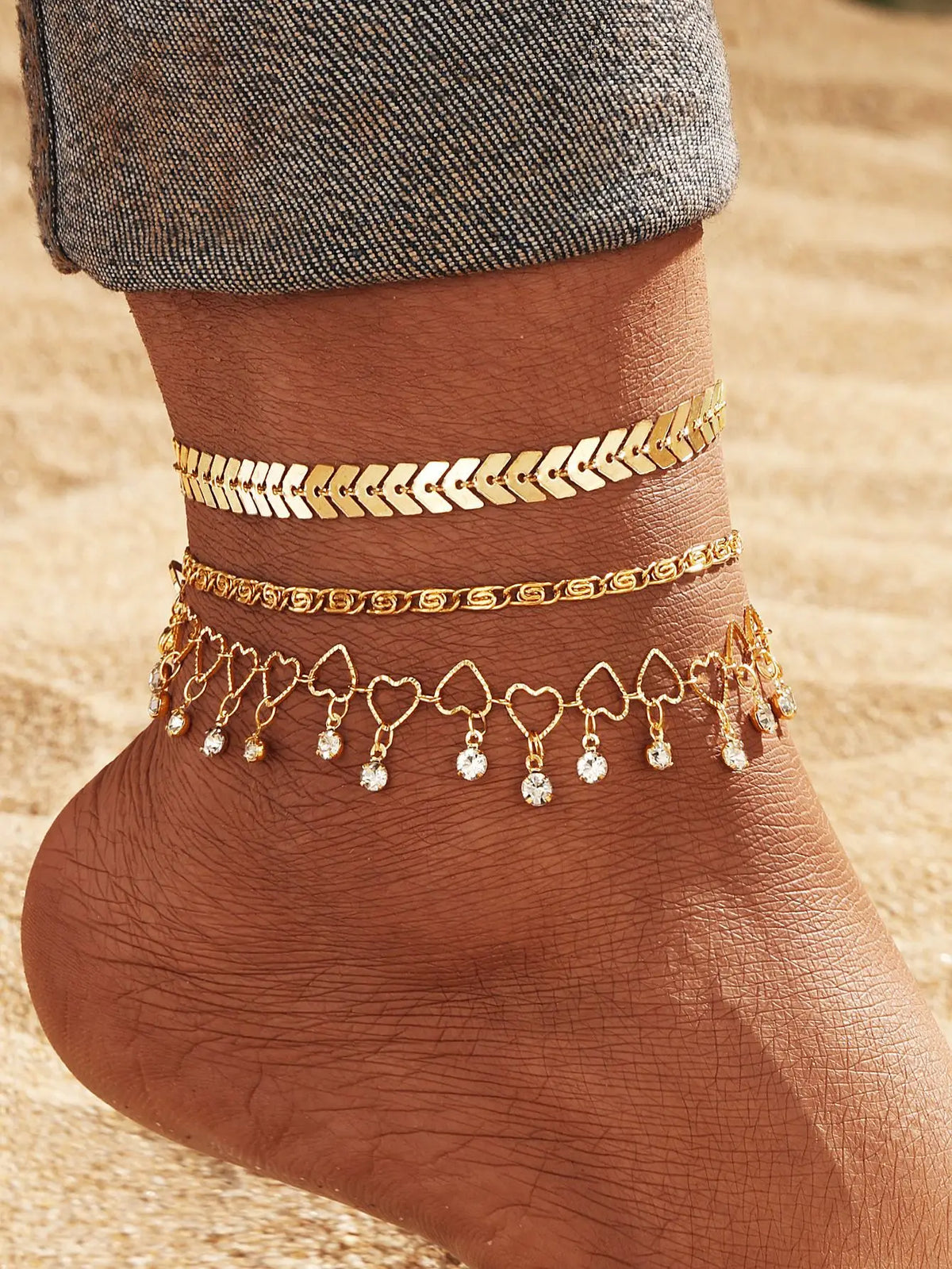 Women's 18K Gold-Plated Dainty Anklet
