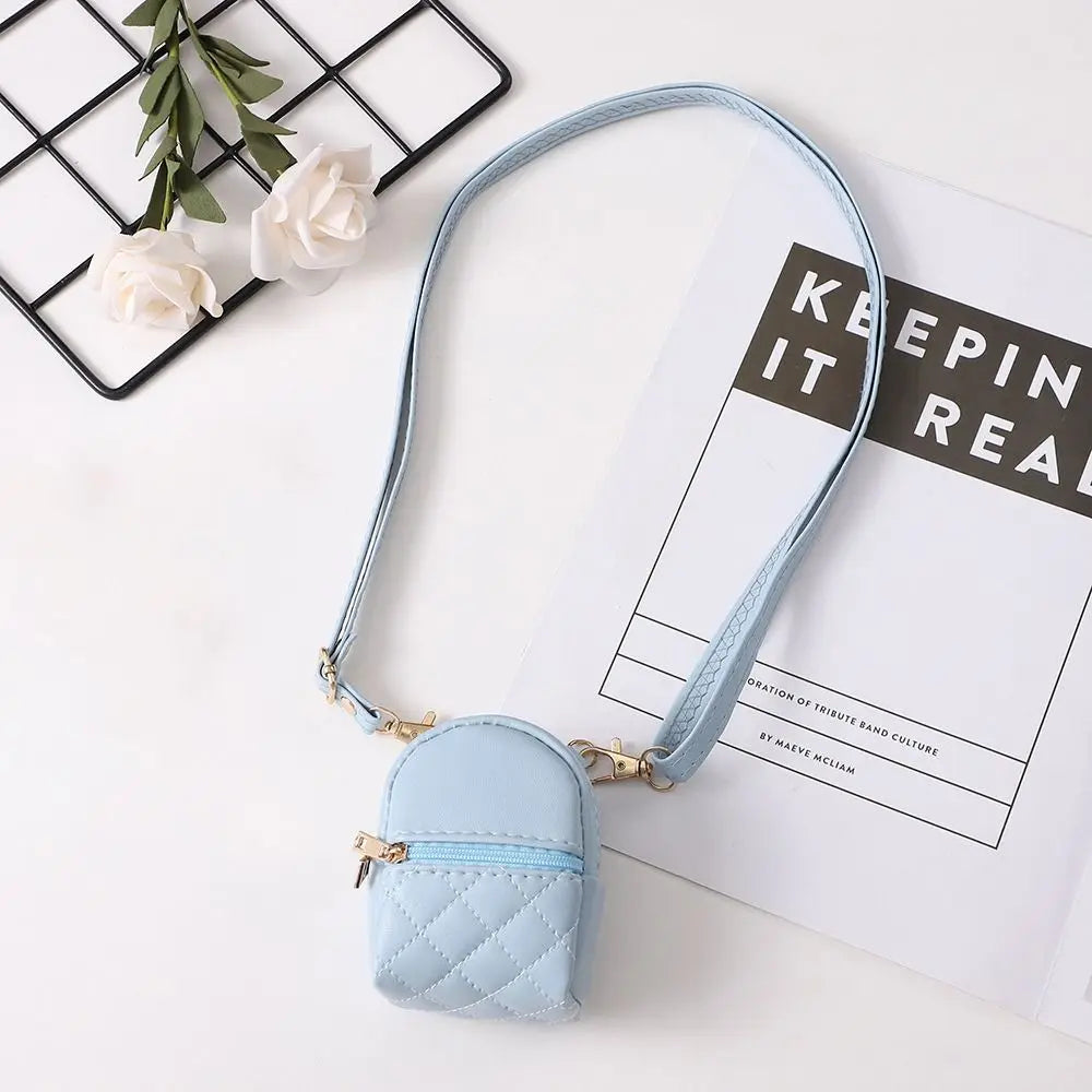 Women's Mini PU Leather Crossbody Coin & Makeup Bag
