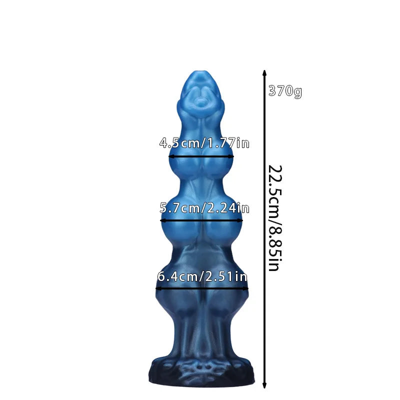 Knotted Silicone Anal Dildo with Suction Cup