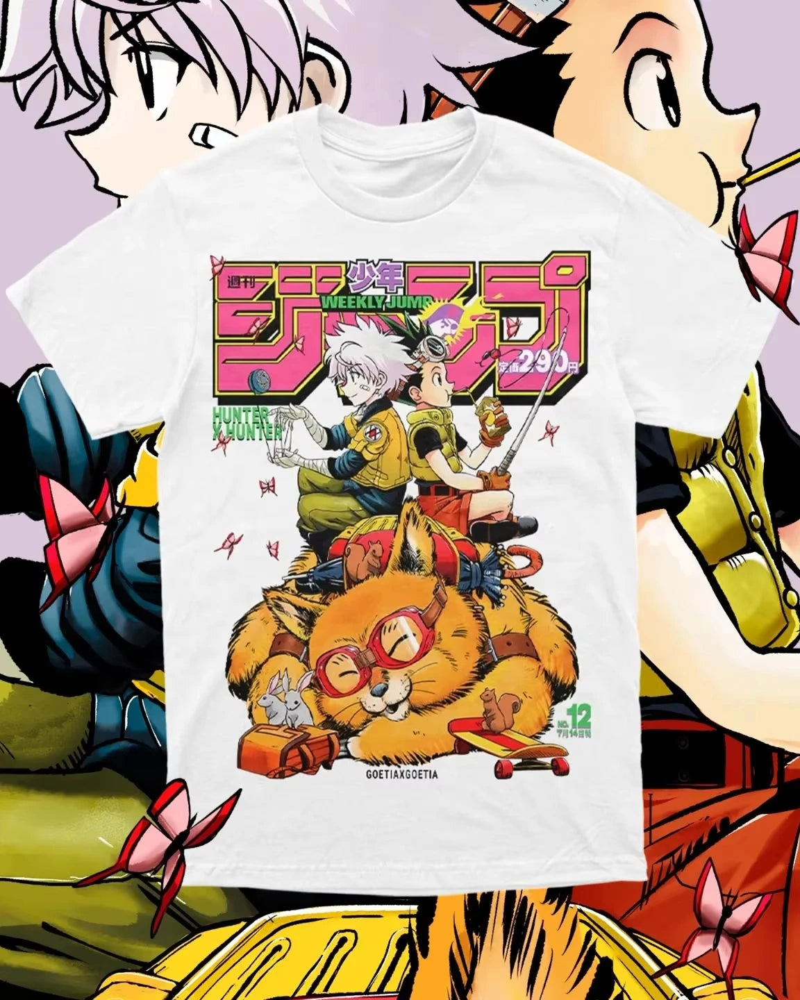 Hunter X Hunter Anime Gon Hisoka Printed T-shirt Men's and Women's T-shirt Men's Top Sports T-shirt Men's T-shirt Summer New Tee