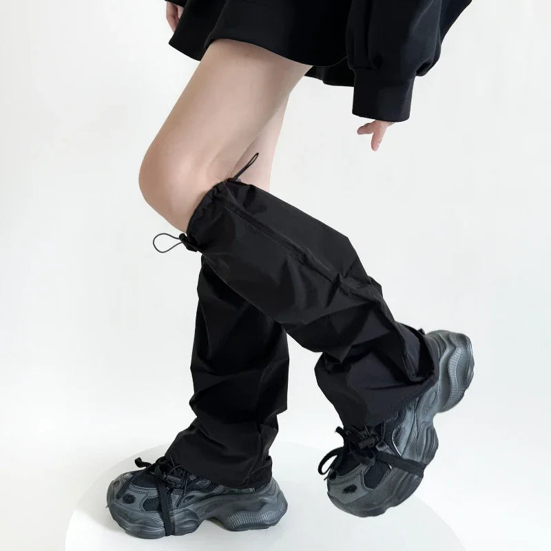 Quick-Dry Drawstring Y2K Leg Warmers