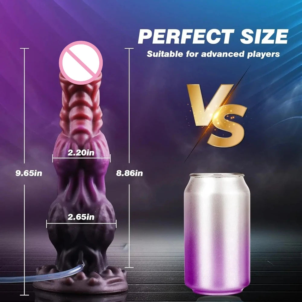 Huge Monster Dildo Squirting Fantasy Dildo Dragon Horse Dog Dildo Knotted Ejaculating Toy Big Anal Silicone Adult Toys for Women