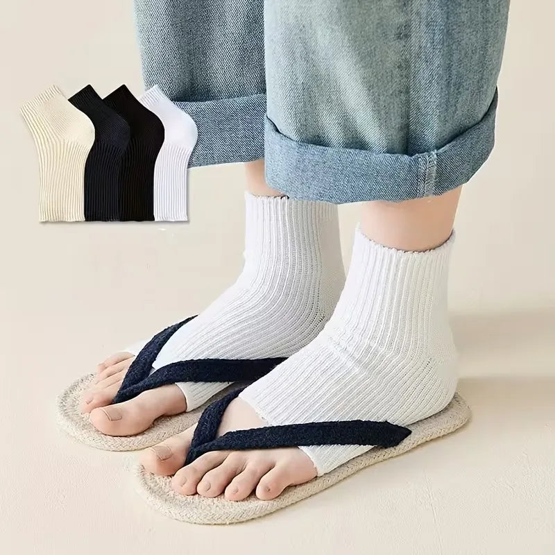 1 Pair Unisex Toeless Socks Summer Thin Toe Socks, Womens Thick Thread Toe Sock, Mens Interesting and Special Flip Flops Sock