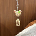 Rilakkuma Bear Bell Beaded Phone Charm