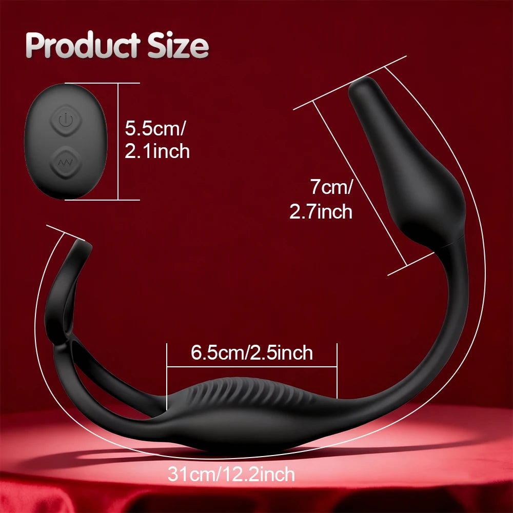 Remote-Control Prostate Massager with Ring