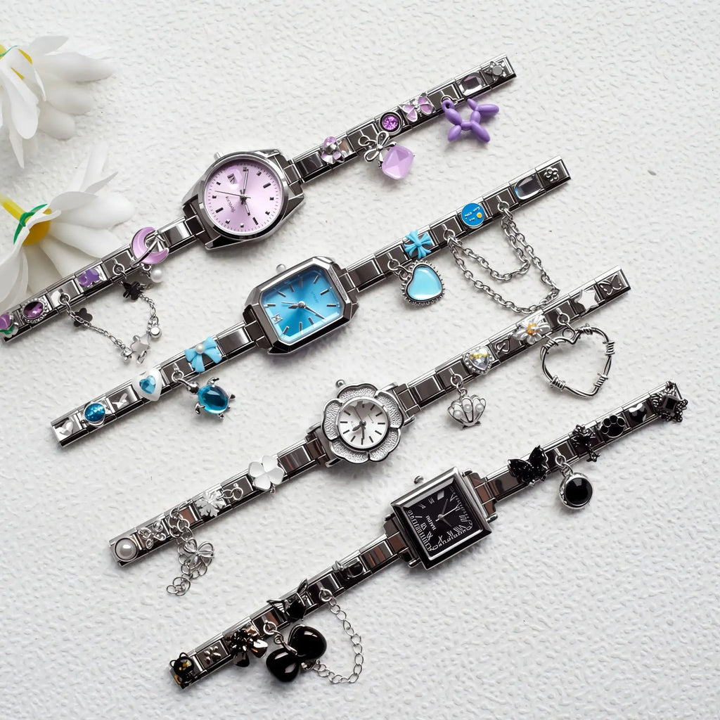 Women's Custom Charm Bracelet Quartz Watch