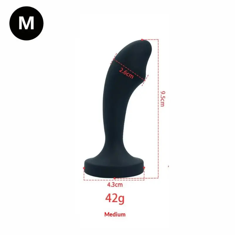Silicone Anal Plug with Crystal Gem Base
