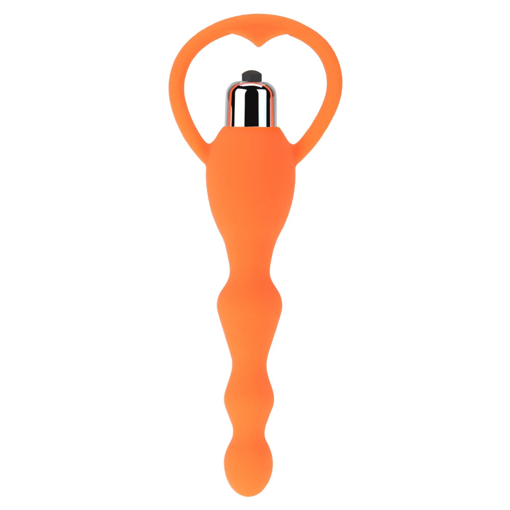 Long Silicone Vibrating Anal Beads