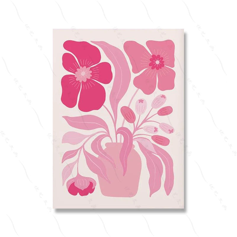 Lucky You Pink Guest Check Wall Art Print