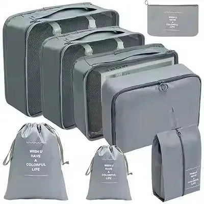 8-Piece Waterproof Travel Packing Cube Set
