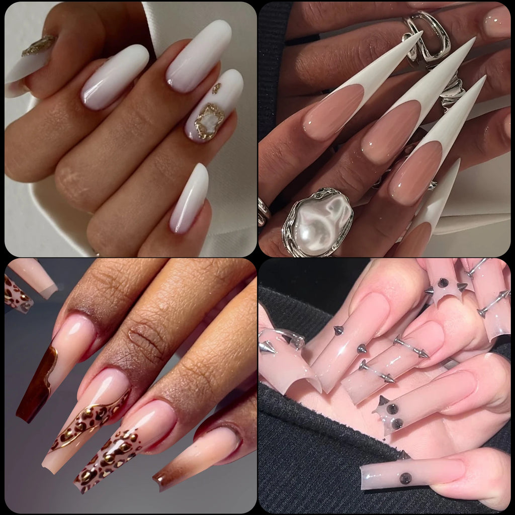 Extension False Nails Art Tips Acrylic Fake Finger Gel Polish Mold Sculpted Full Cover Press on Nails Manicures Accessories Tool