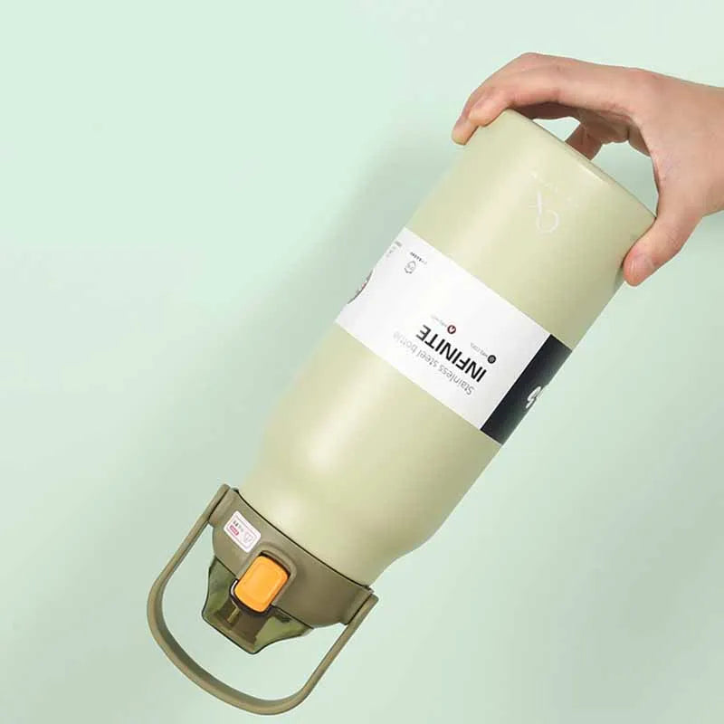 Tumbler Thermo Bottle Large Capacity With Straw Stainless Steel Thermal Water Bottle Cold and Hot Thermos Cup Vacuum Flask Gym