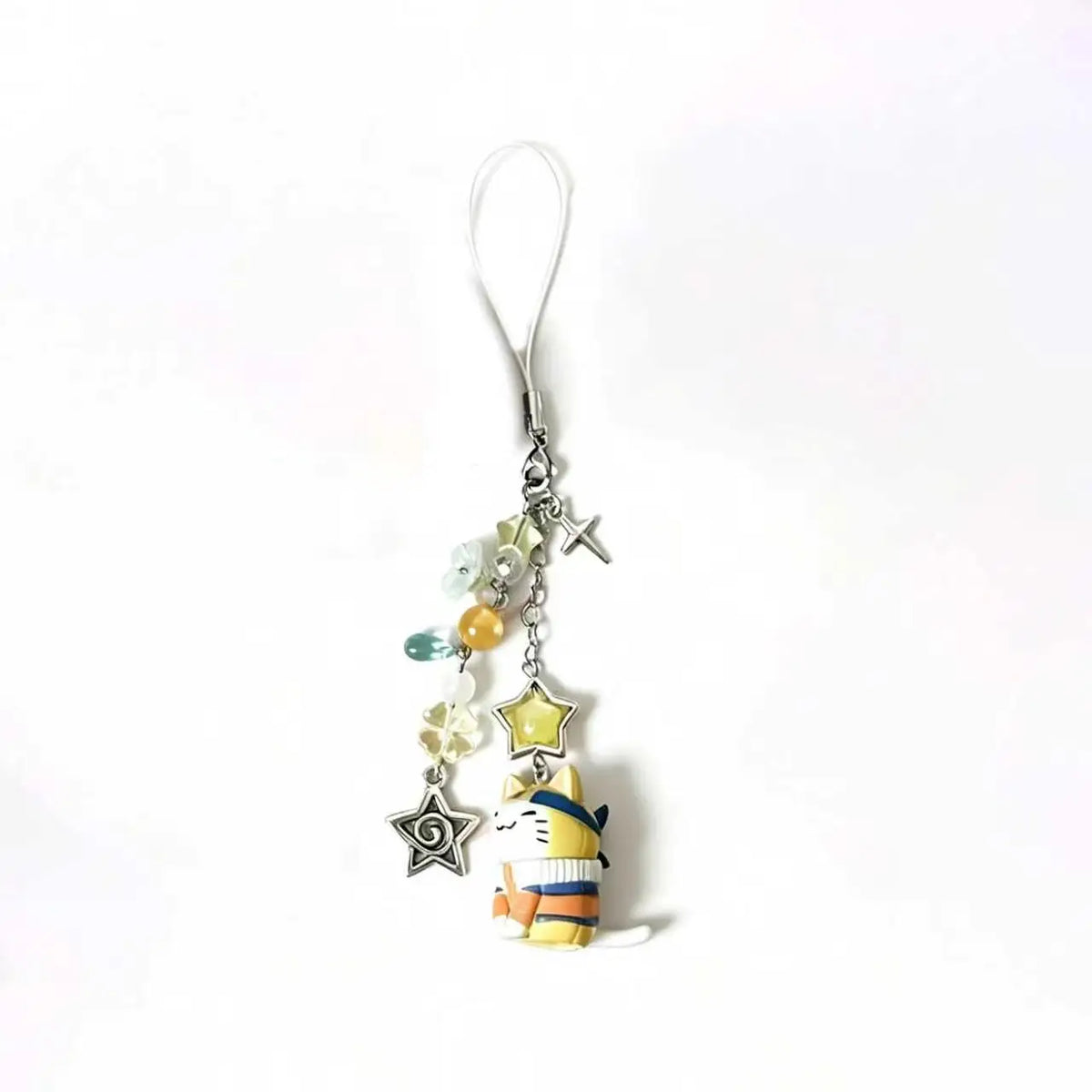 Hidden Leaf Ninja Cat Beaded Phone Charm