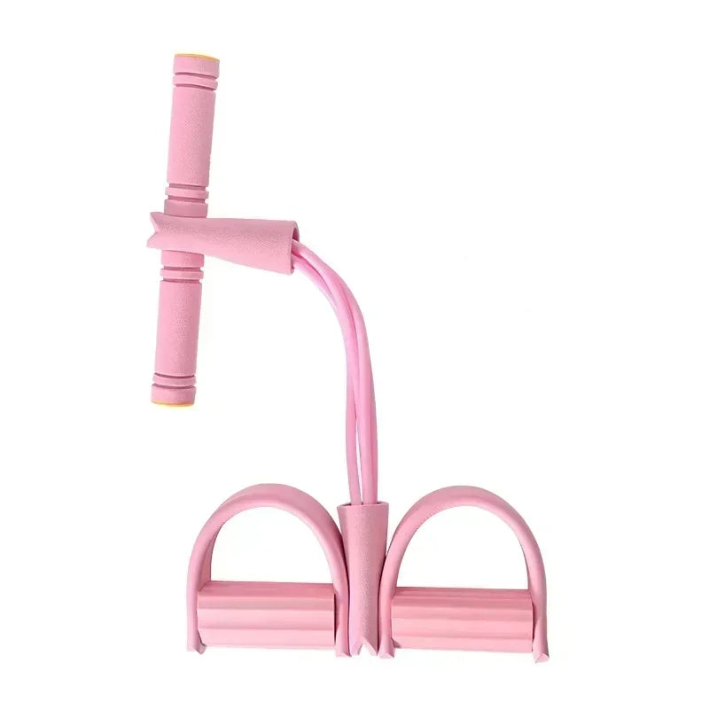 Resistance Bands Elastic Fitness Bands For Sports Exercises At Home Multifunctional  Portable 4 Tube Elastic Pedal Puller