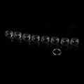 Transparent Glass Anal Bead Chain & Plug