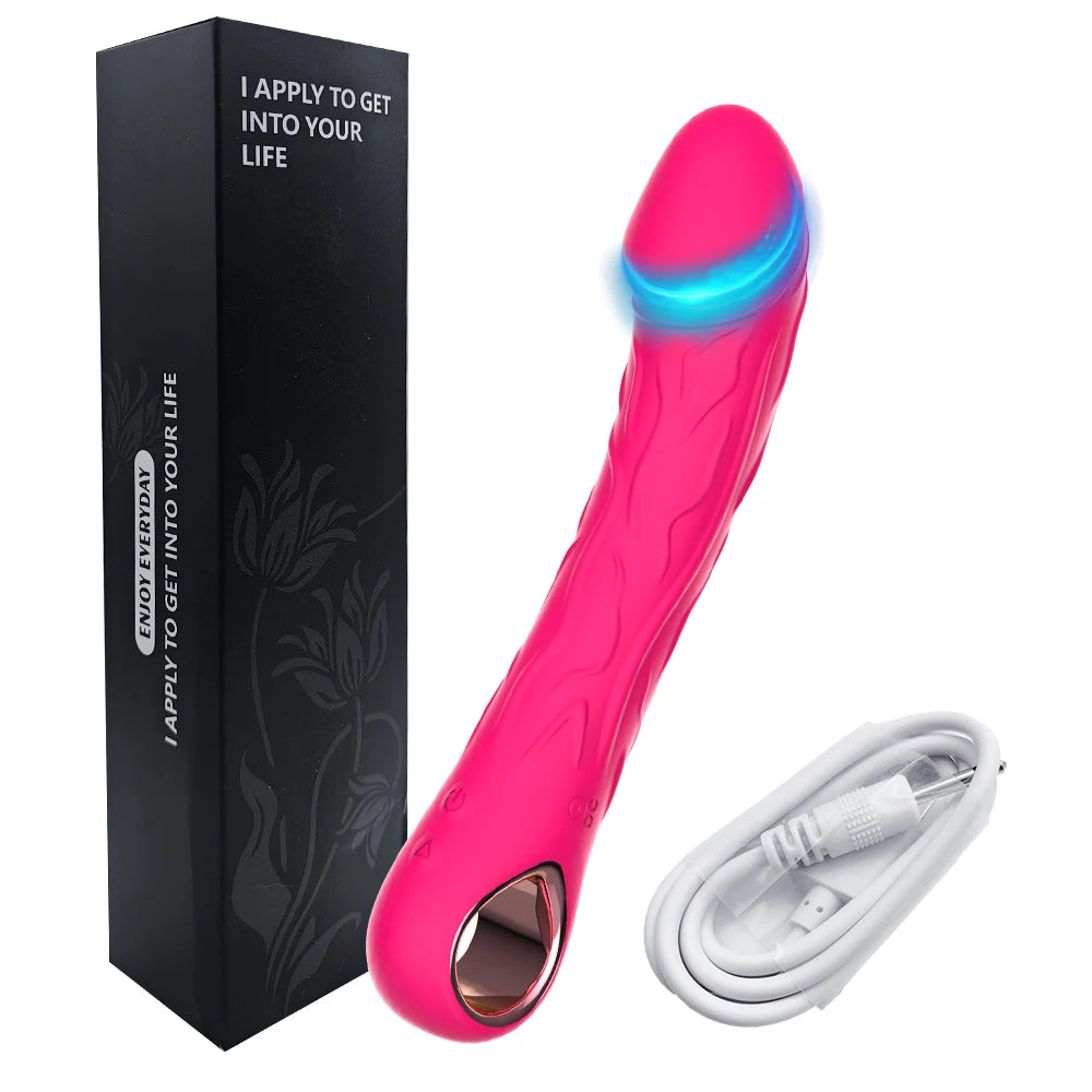Rose Vibrator Wand with 10 Vibration Modes