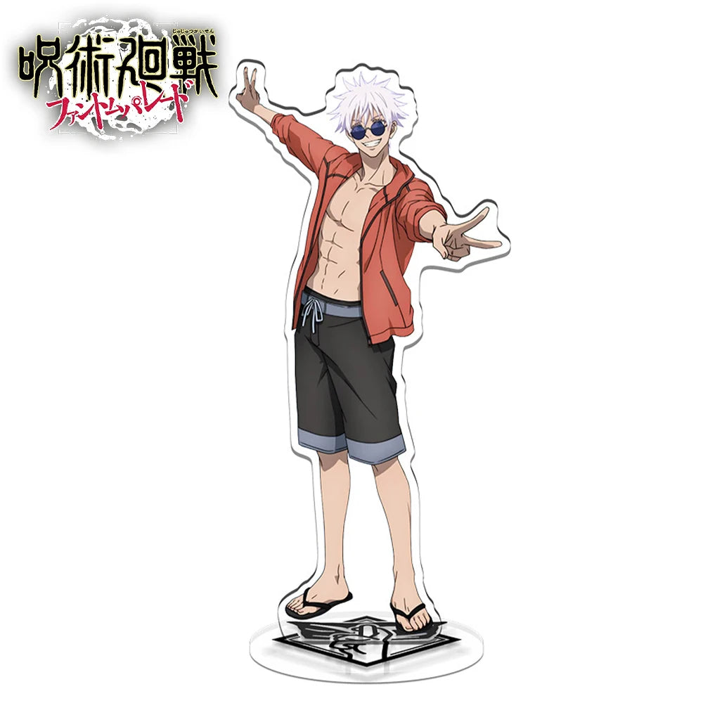 1PCS Anime Jujutsu Kaisen Yuji Itadori Satoru Gojo Stand Model Plate Desk Decor Standing Sign Game Fans Gift