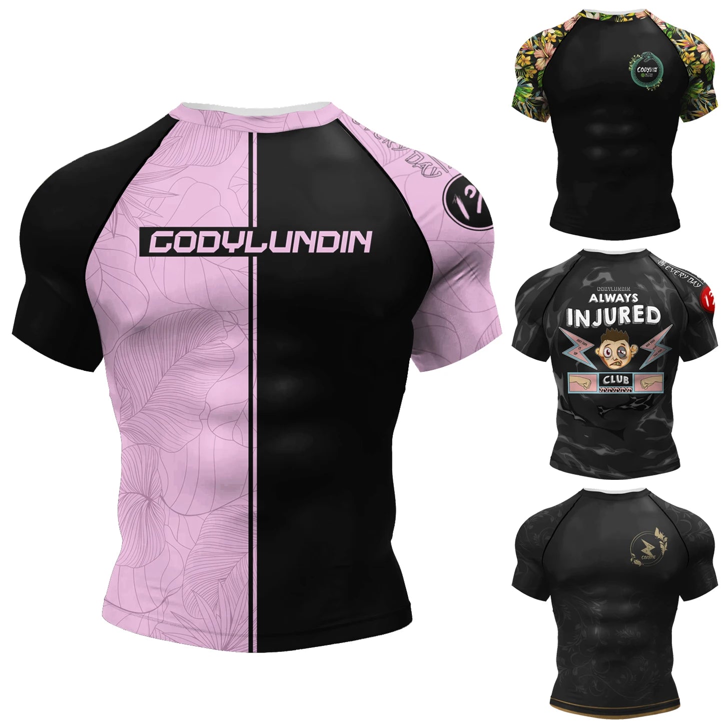 Brazilian Jiu-Jitsu  Rash Guard, Men Women Quick Dry Breathable Grappling Training Compression Tee Summer Fashion Streetwear