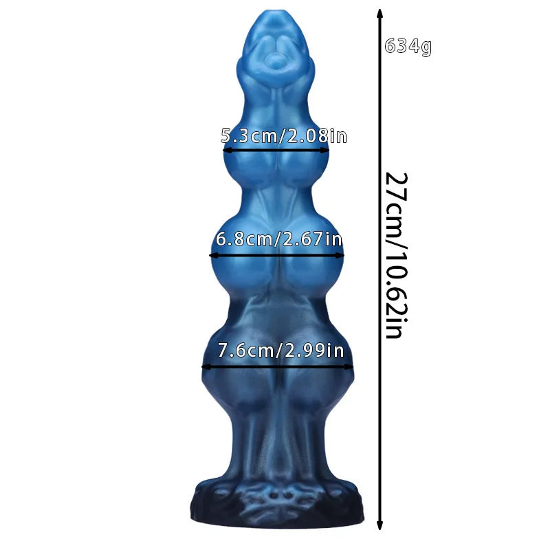 Knotted Silicone Anal Dildo with Suction Cup