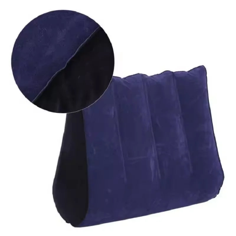 Inflatable Flocked Couple Positioning Wedge Pillow