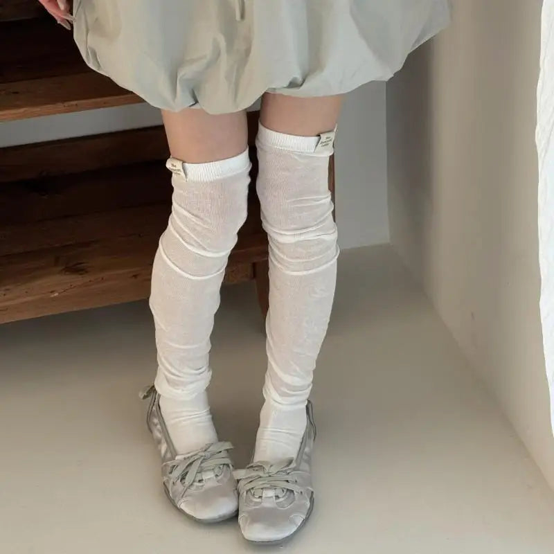 Thigh High Socks Korean Women Stockings Solid Color Mesh Calf Japanese JK Knee High Stockings Fashion Accessories Gift Sexy Styl