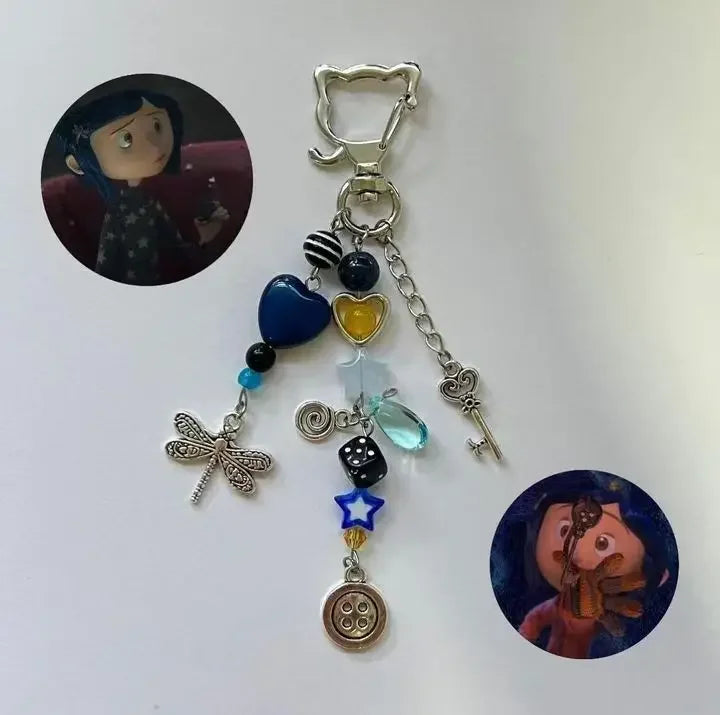 Coraline inspired phone charms