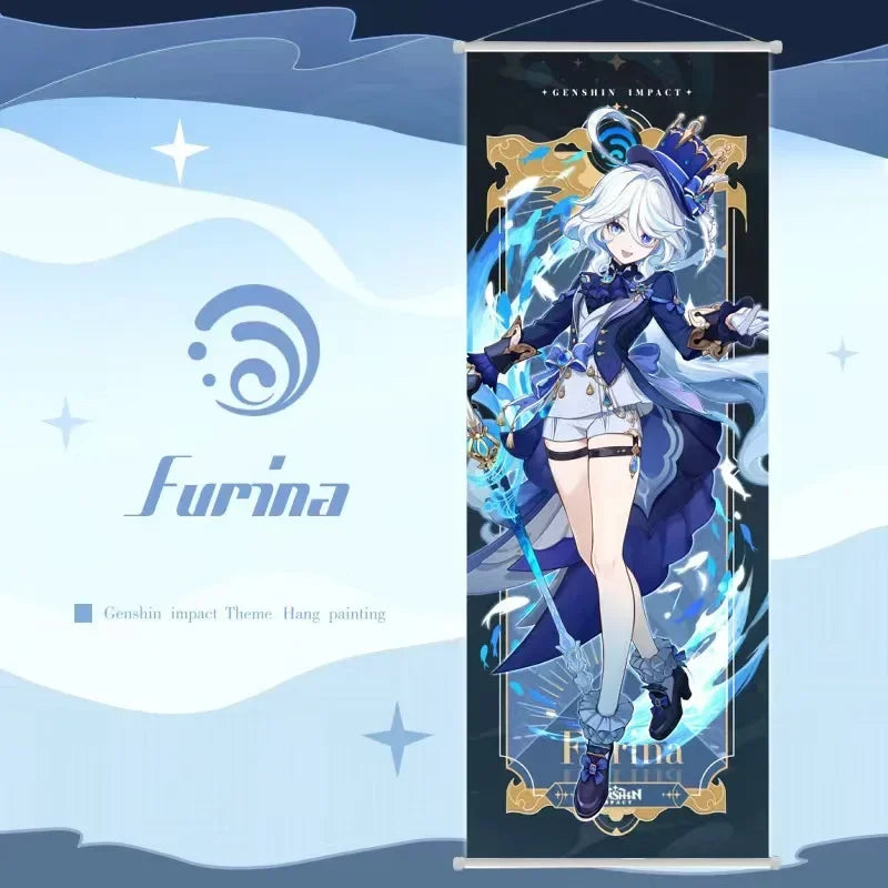 Furina Anime Canvas Wall Scroll