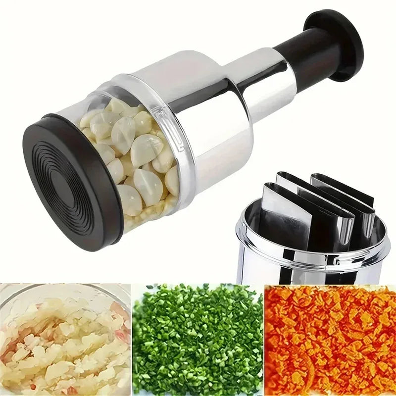 Manual Press Food Chopper with Storage Container