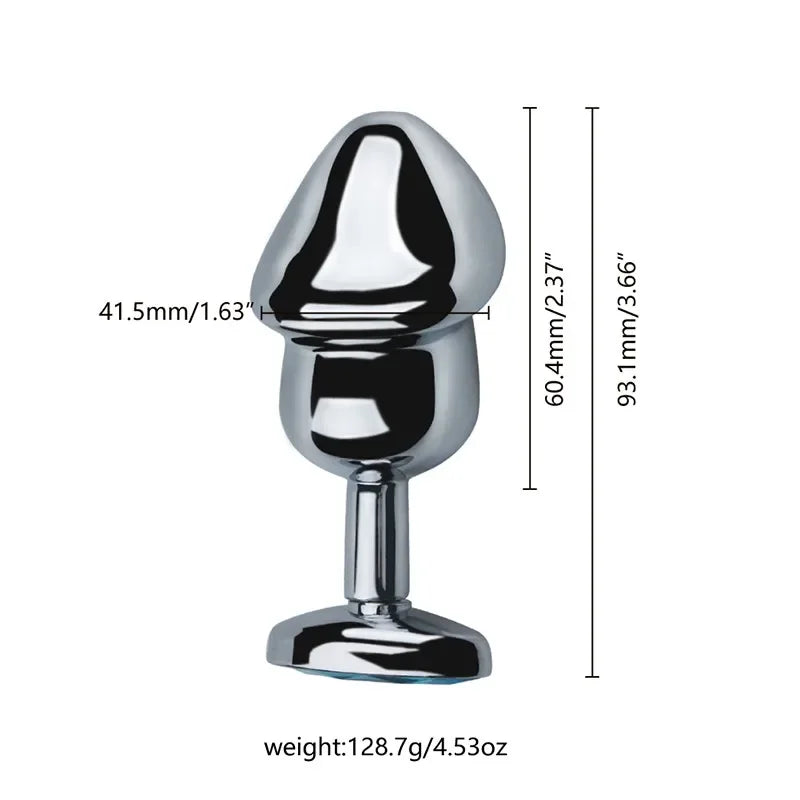 Crystal Stainless Steel Anal Plug Set
